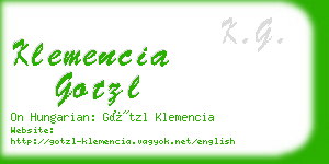 klemencia gotzl business card